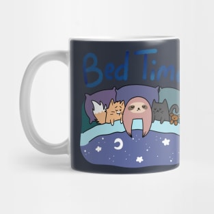 "Bed Time" Sloth and Cats Mug